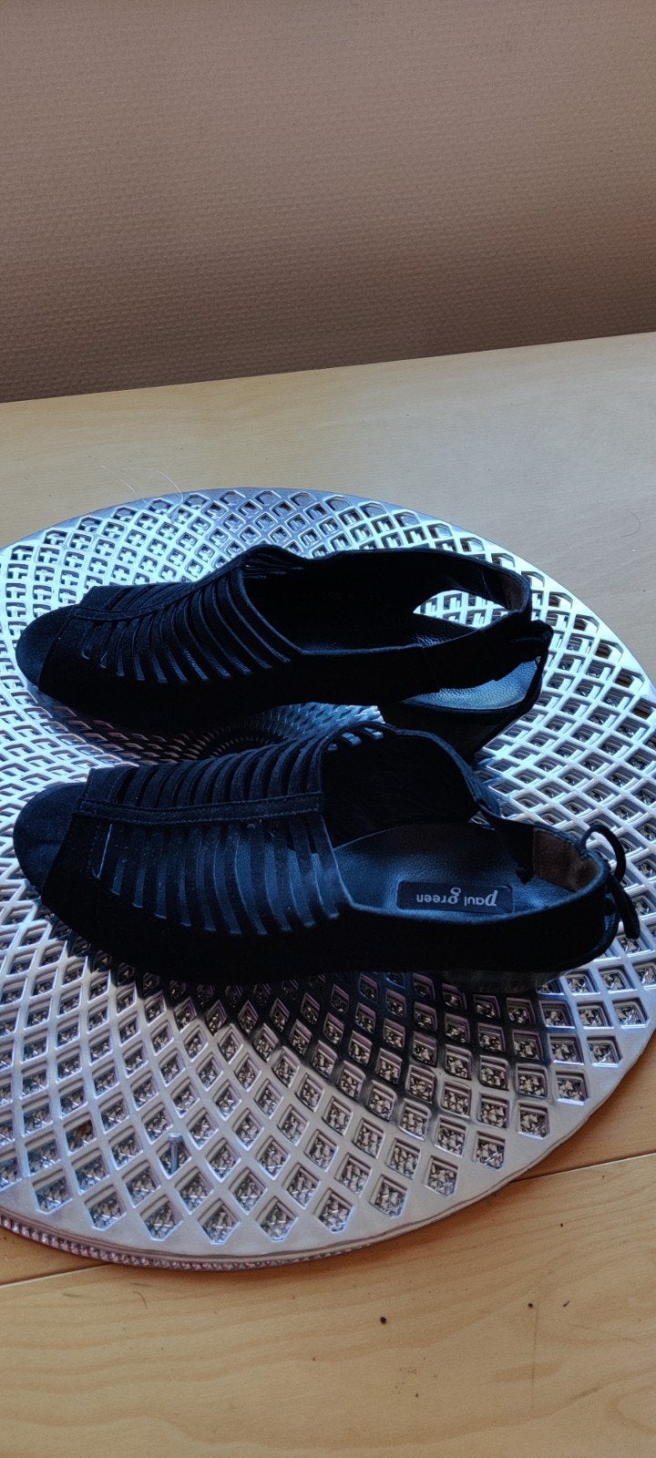 Zwarte Paul Green met 5 elegante schoenen met open neus, Paul Green, Ophalen of Verzenden, Zo goed als nieuw, Zwart
