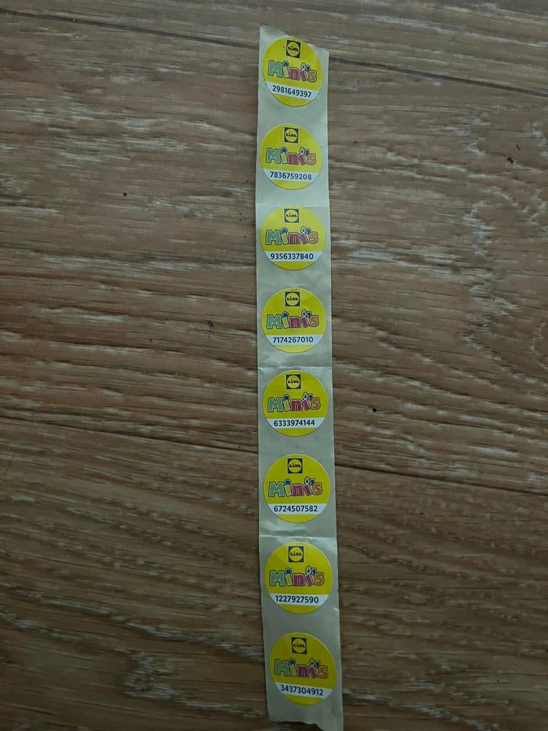 Hele rij losse lidl mini’s spaarzegeltjes, Ophalen of Verzenden, Winkel, Super of Benzinepomp, Zegels, Bonnen of Punten