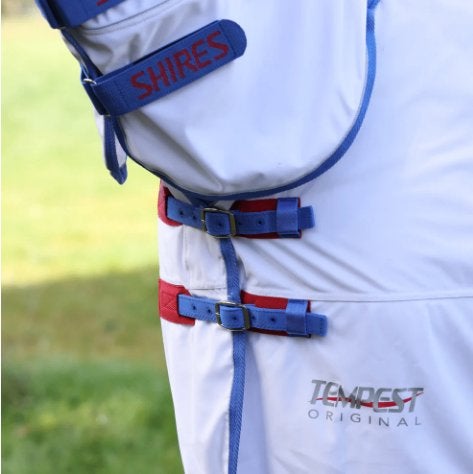 Vliegendeken met hals Tempest Fly Combo SHET tm PAARD, UK, Wit, Vliegendeken, UK