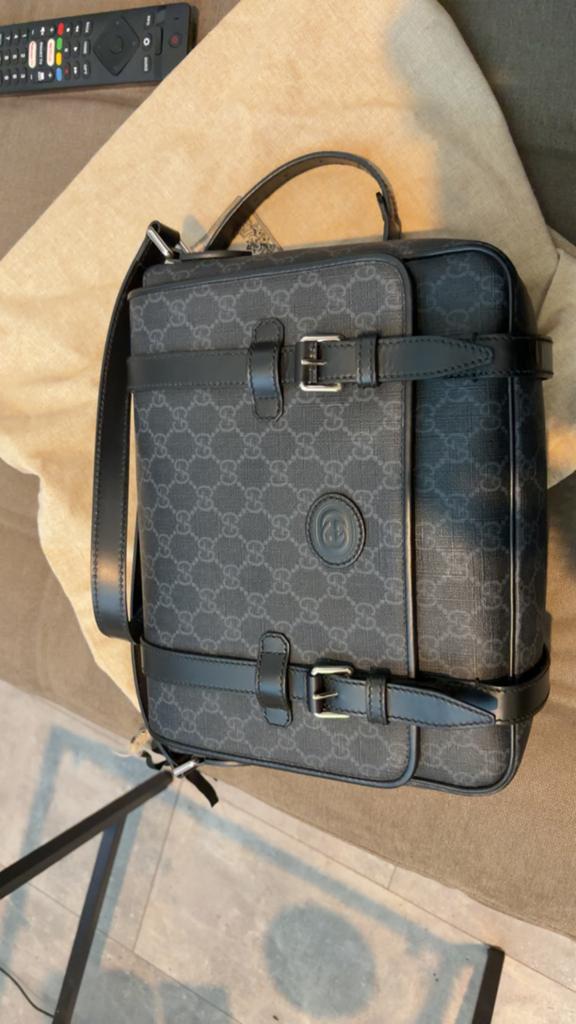 Gucci supreme GG Herentas, Sieraden, Tassen en Uiterlijk, Ophalen of Verzenden, Zo goed als nieuw, Zwart