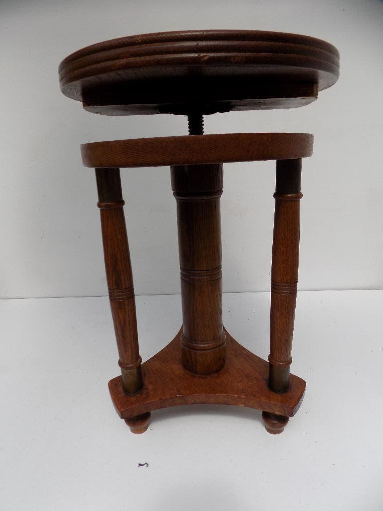 Art deco amsterdamse school pianokruk met bekleding, Ophalen, Gebruikt, Zwart, Overige typen