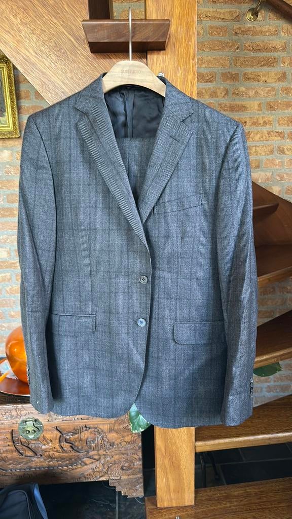 Kostuum maat 50 massimo dutti, Ophalen of Verzenden, Zo goed als nieuw, Maat 48/50 (M), Blauw