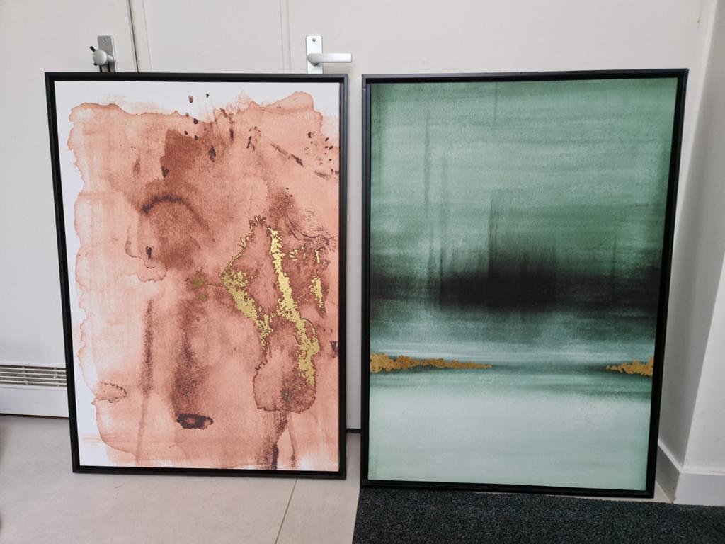 Twee mooie, grote posters, Antiek en Kunst, Kunst | Schilderijen | Abstract, Ophalen