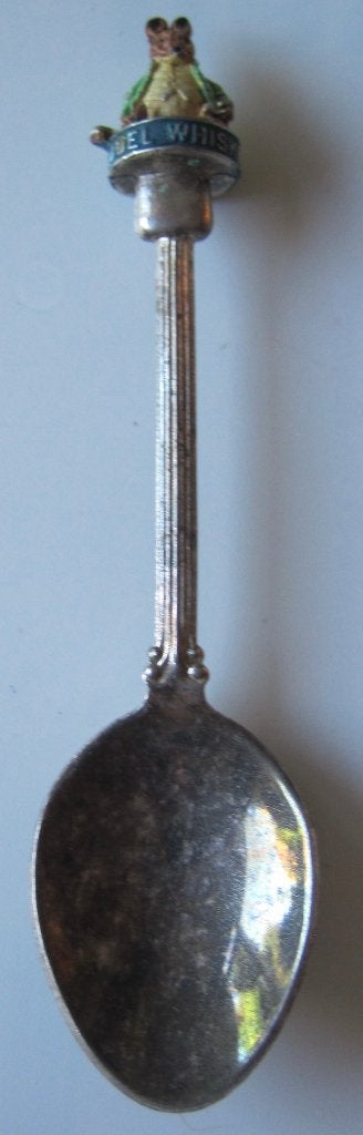 zilver lepeltje met afbeelding van Samuel Whiskers - Potter, Ophalen of Verzenden, Gebruikt, Film, Gebruiksvoorwerp