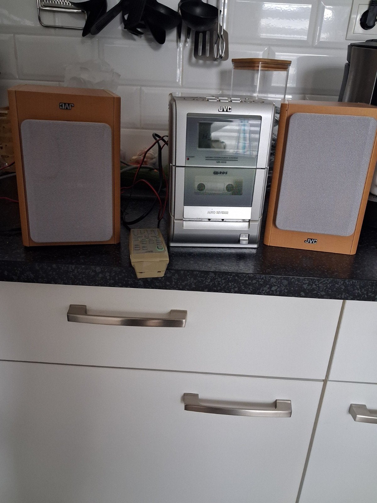 JVC Micro Component System UX-H33 met speakers AB., Audio, Tv en Foto, Stereo-sets, Gebruikt, JVC, Ophalen of Verzenden, Tuner of Radio