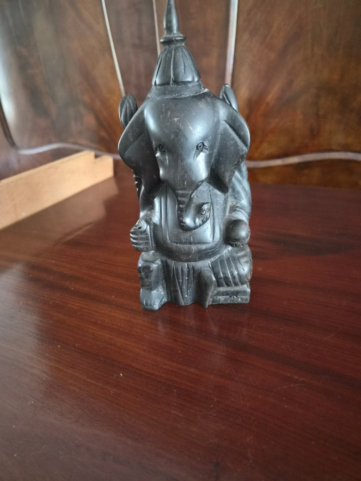 Ganesha beeldje - Houten Boeddha-achtig figuur, Huis en Inrichting, Ophalen of Verzenden, Gebruikt