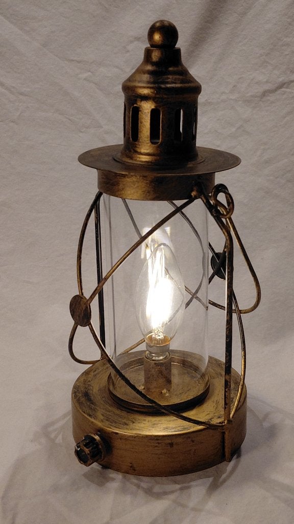 Vintage draagbare lantaarn, Overige fittingen, Ophalen of Verzenden, Zo goed als nieuw, Glas