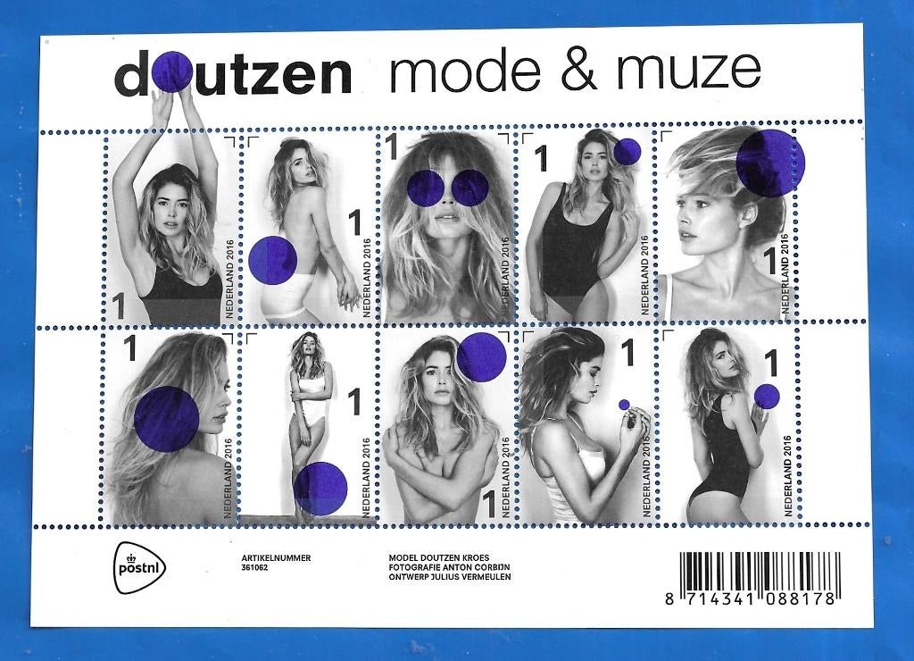NVPH 3462-3471 Doutzen Mode & Muze (postzegelvel) - 2016, Verzenden, Na 1940, Postfris