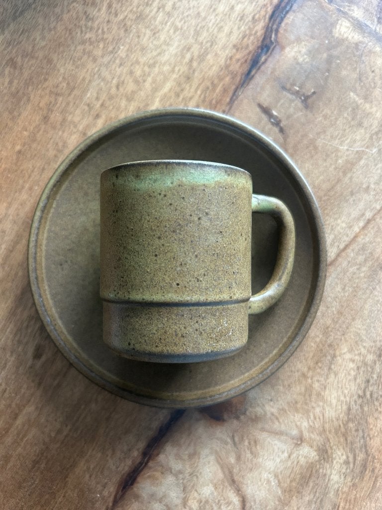 Keramische vintage Lucie Q Bakker kop en schotel, Ophalen of Verzenden
