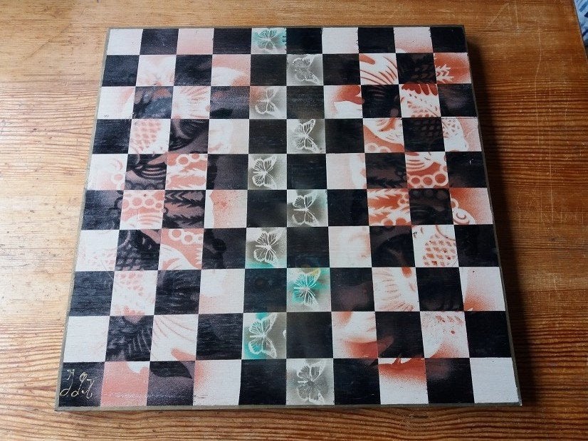 Kunstzinnig Dambord, Een of twee spelers, Ophalen of Verzenden, Zo goed als nieuw