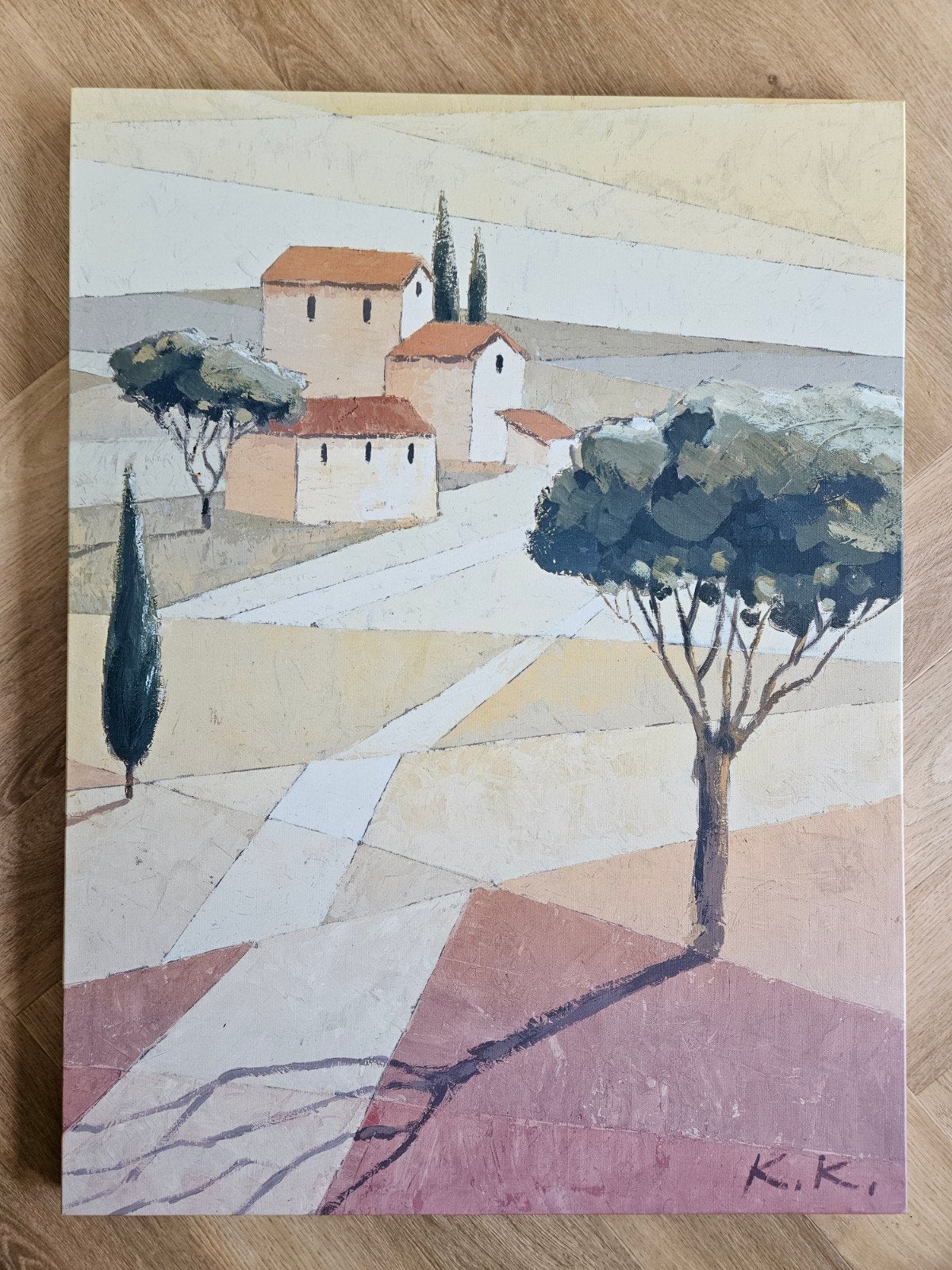 Canvas schilderij Toscane Italië 80 x 60, Ophalen