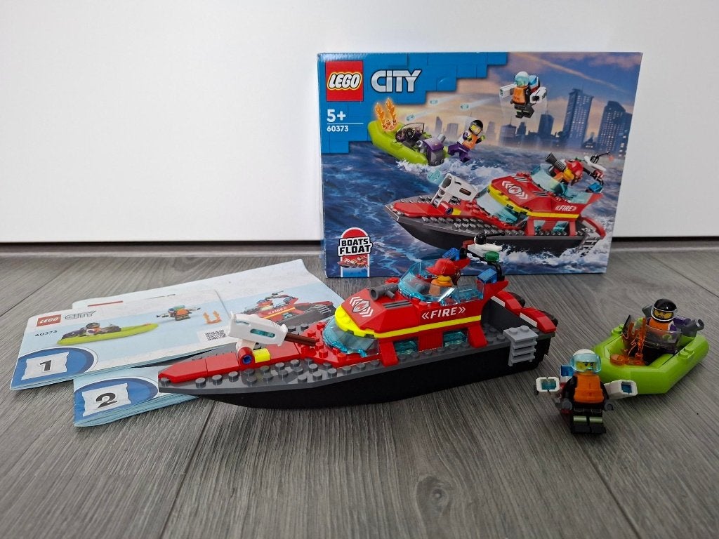 LEGO City 60373 reddingsboten brandweerboot boot, Inclusief instructies, Lego, Ophalen of Verzenden, Zo goed als nieuw