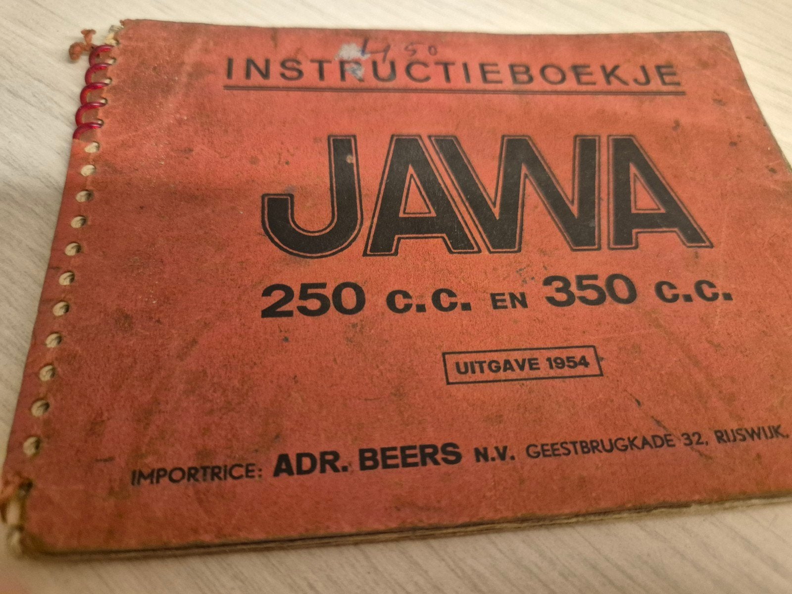 jaren 50 60 Nederlands Jawa 250 350cc handleiding instructie, Motoren, Ophalen of Verzenden, Overige merken