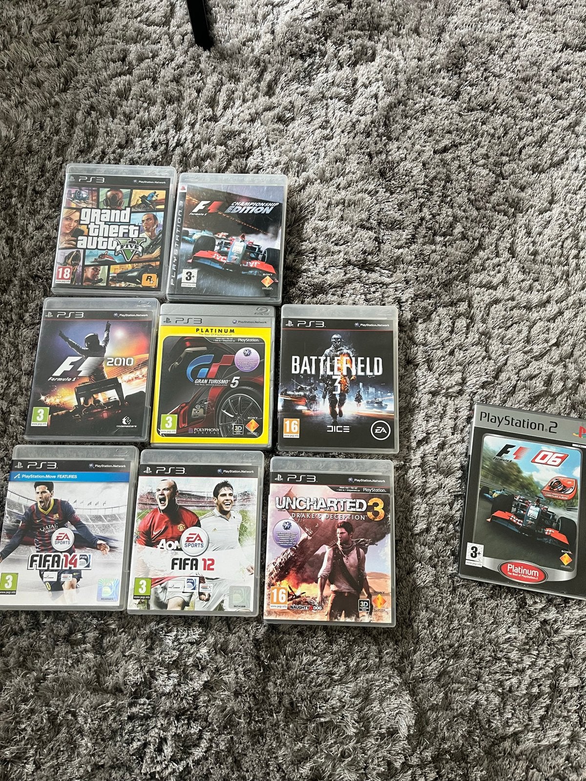 PS3 & PS2 Games: GTA V, FIFA, F1, Battlefield, Uncharted, Gebruikt, Vanaf 18 jaar, Overige genres, Eén computer