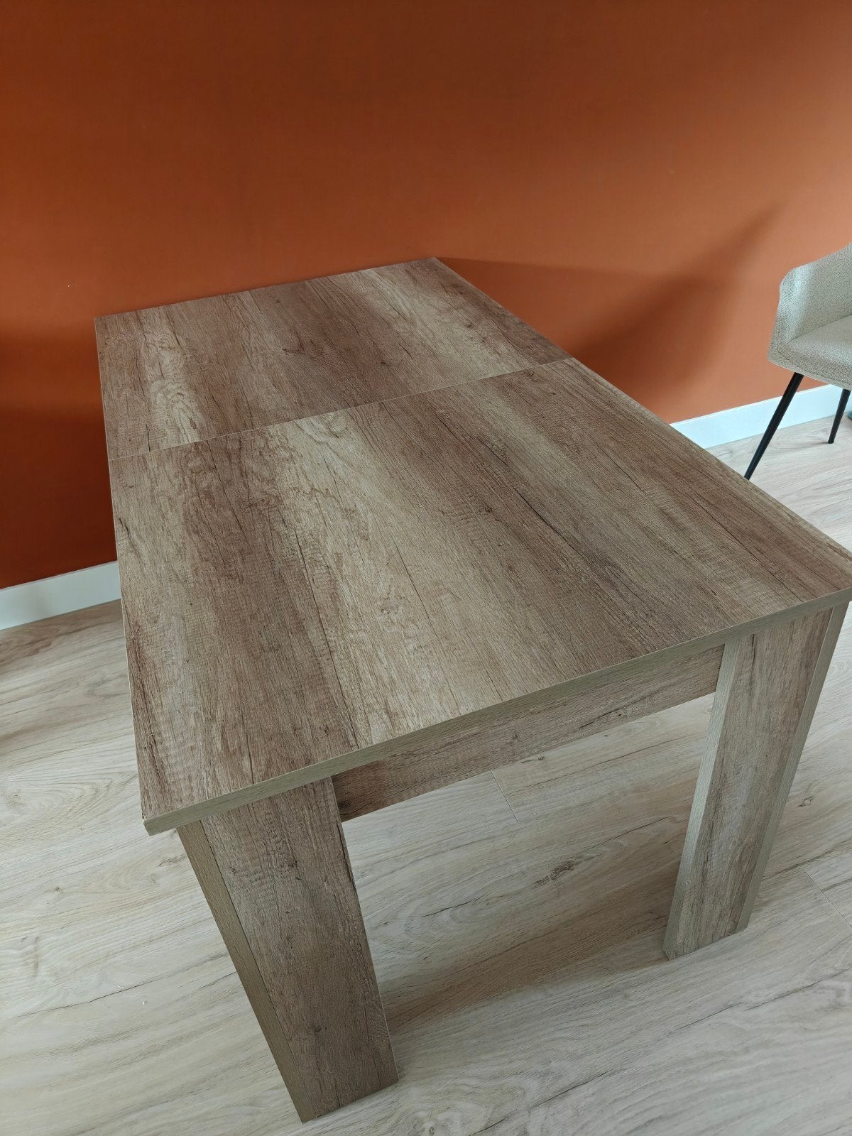 Uitschuifbare eettafel 140-180 x 70, Ophalen, Gebruikt, 100 tot 150 cm, 50 tot 100 cm