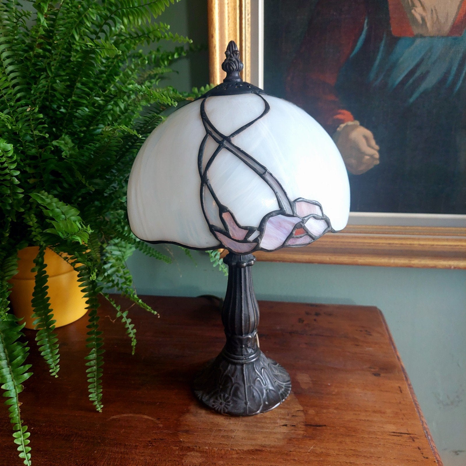 Lucky Vintage hoogwaardige Vintage lamp Tiffany stijl, Vintage, ., Ophalen of Verzenden, Zo goed als nieuw