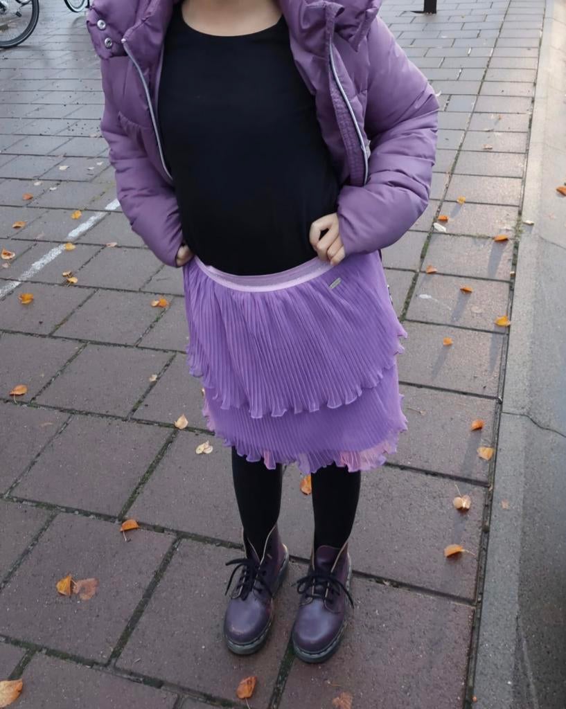 Le Chic tulle plisse rokje 128, Ophalen of Verzenden, Zo goed als nieuw, Meisje, Jurk of Rok