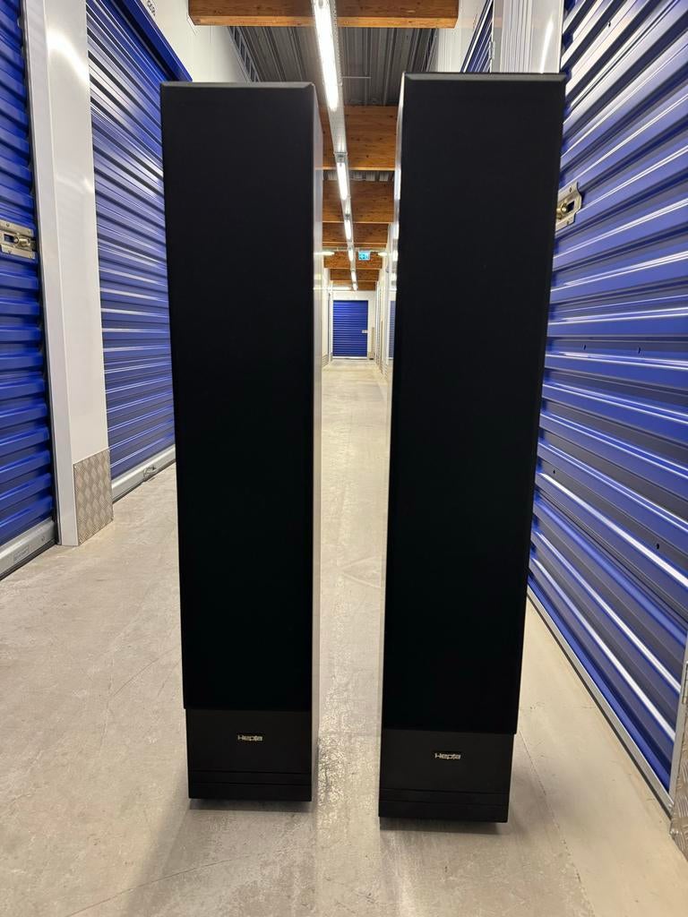 Hepta Street speakers - Goede staat, op spikes, Gebruikt, 60 tot 120 watt, Front, Rear of Stereo speakers, Ophalen