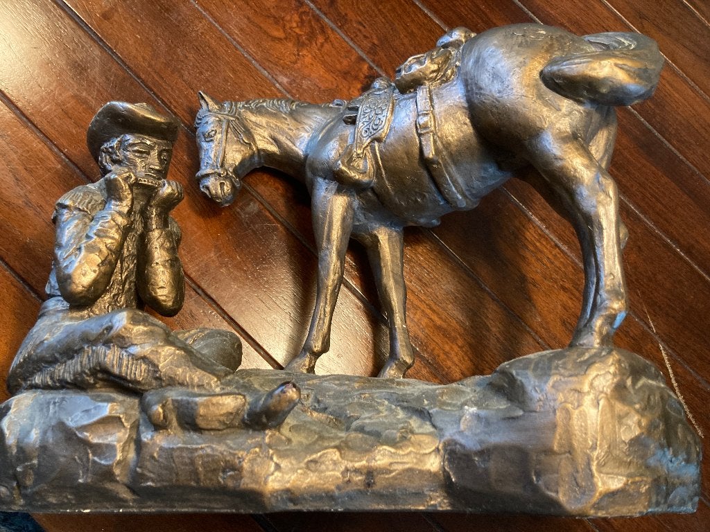 T.K. Austin Products Paard met Cowboy Nostalgie uit 1969, Overige onderwerpen, Gemerkt, Ophalen of Verzenden, 20 - 50 cm
