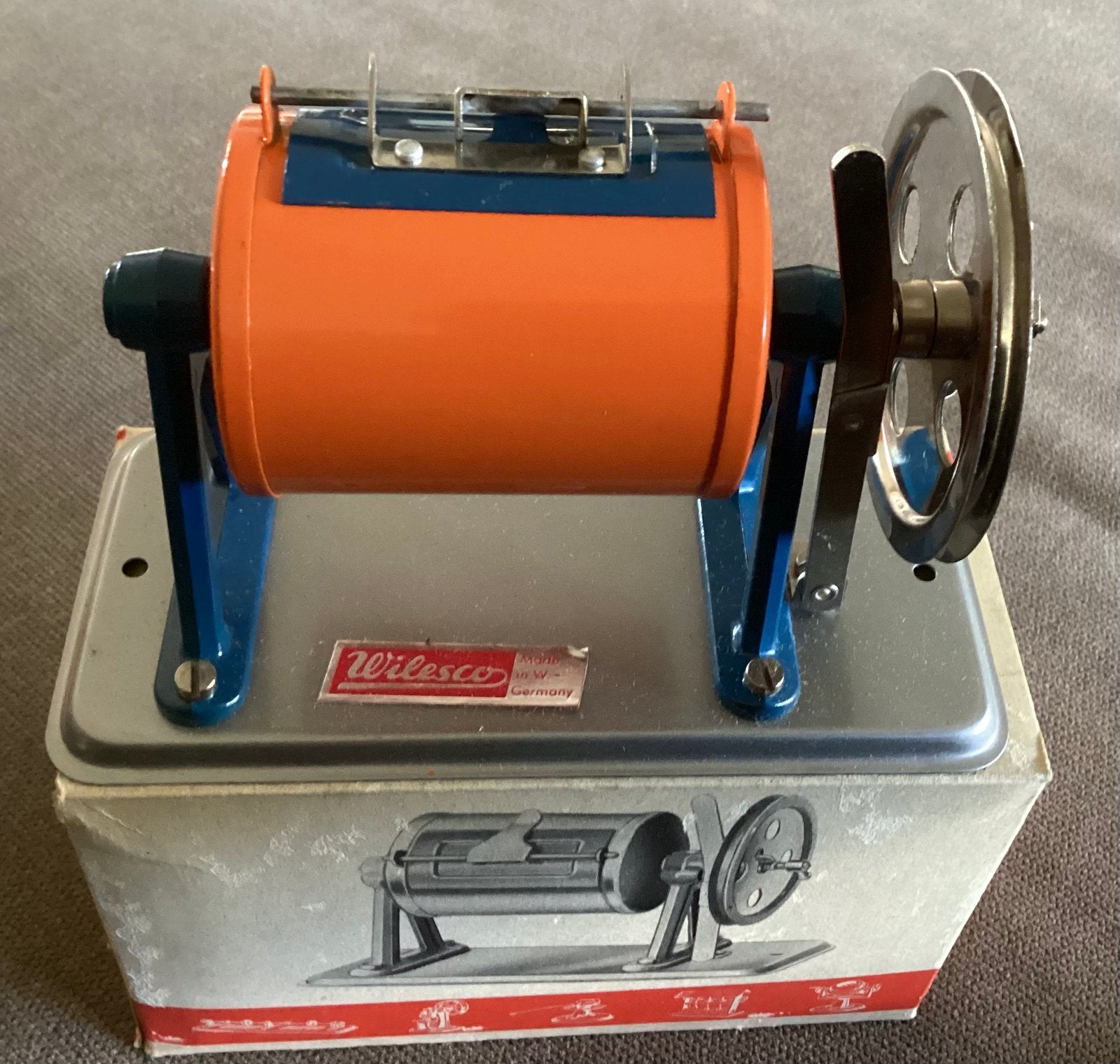 Oude Wilesco Polijstmachine,Rolvat M 67,stoommachine,OVP, Ophalen
