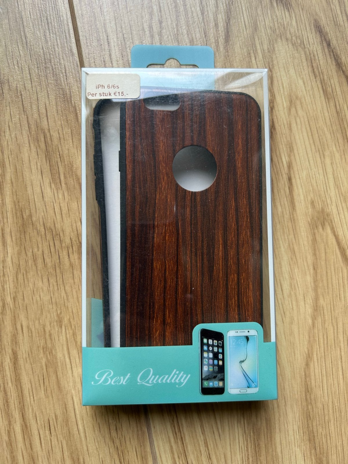 2 Telefoonhoesjes voor iPhone 6/6s: Leer en Hard Plastic, IPhone 6, Bruin, Nieuw, Hoesje of Tasje