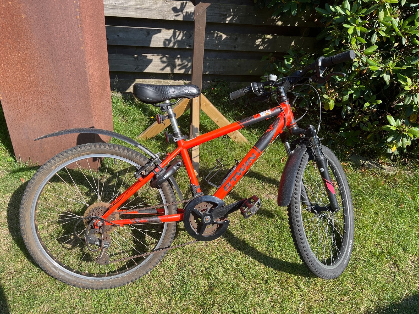 B'Twin Rockrider 500 Mountainbike - Rood, Gebruikt, Hardtail, Ophalen, Overige merken