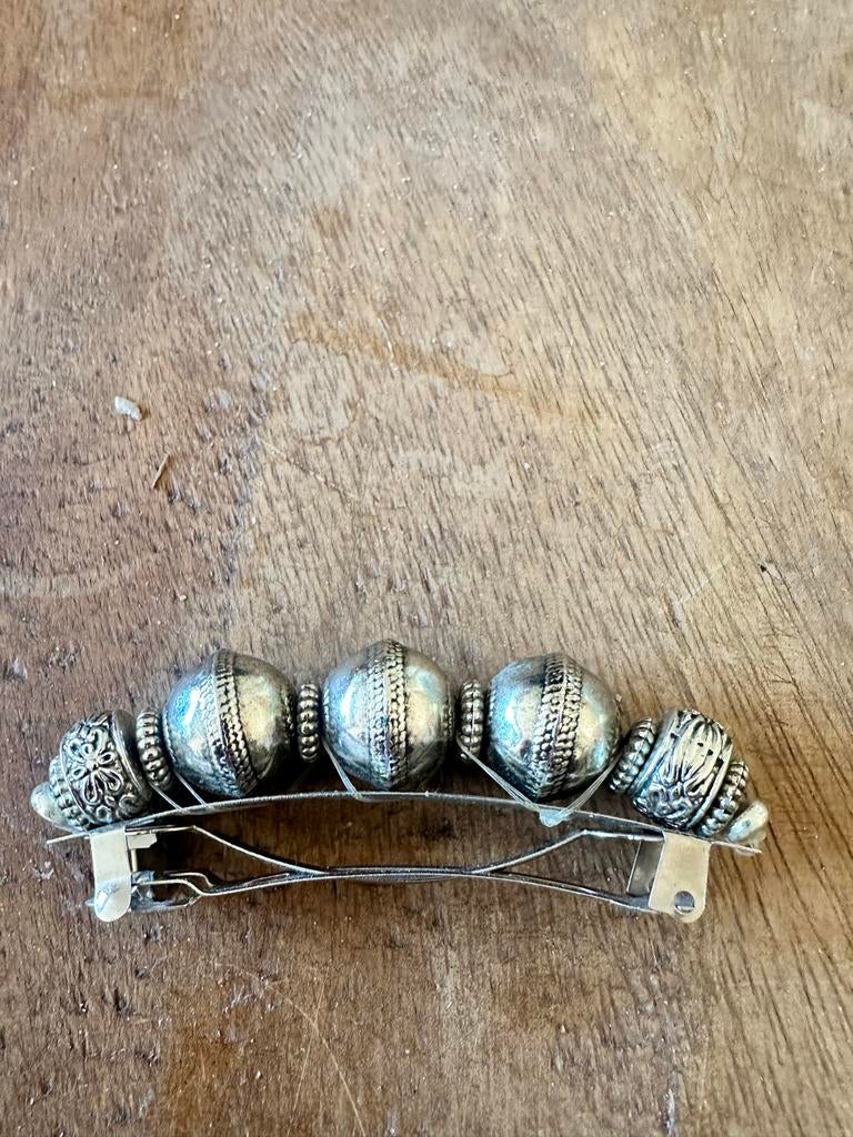 Tribal Armeense Zilveren kralen Haarclip, Ophalen of Verzenden, Zo goed als nieuw, Zilver, Overige materialen
