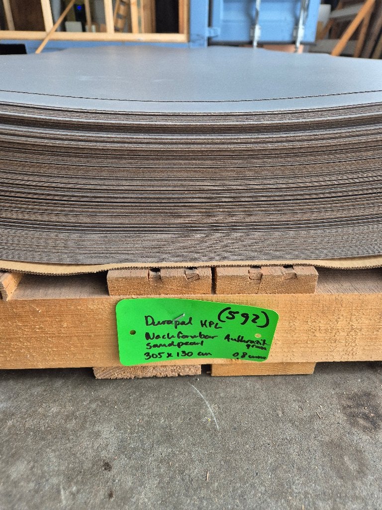 Duropal HPL fineer platen antraciet 305x130cm ( 592 ), Ophalen, HPL, Gebruikt, Nb