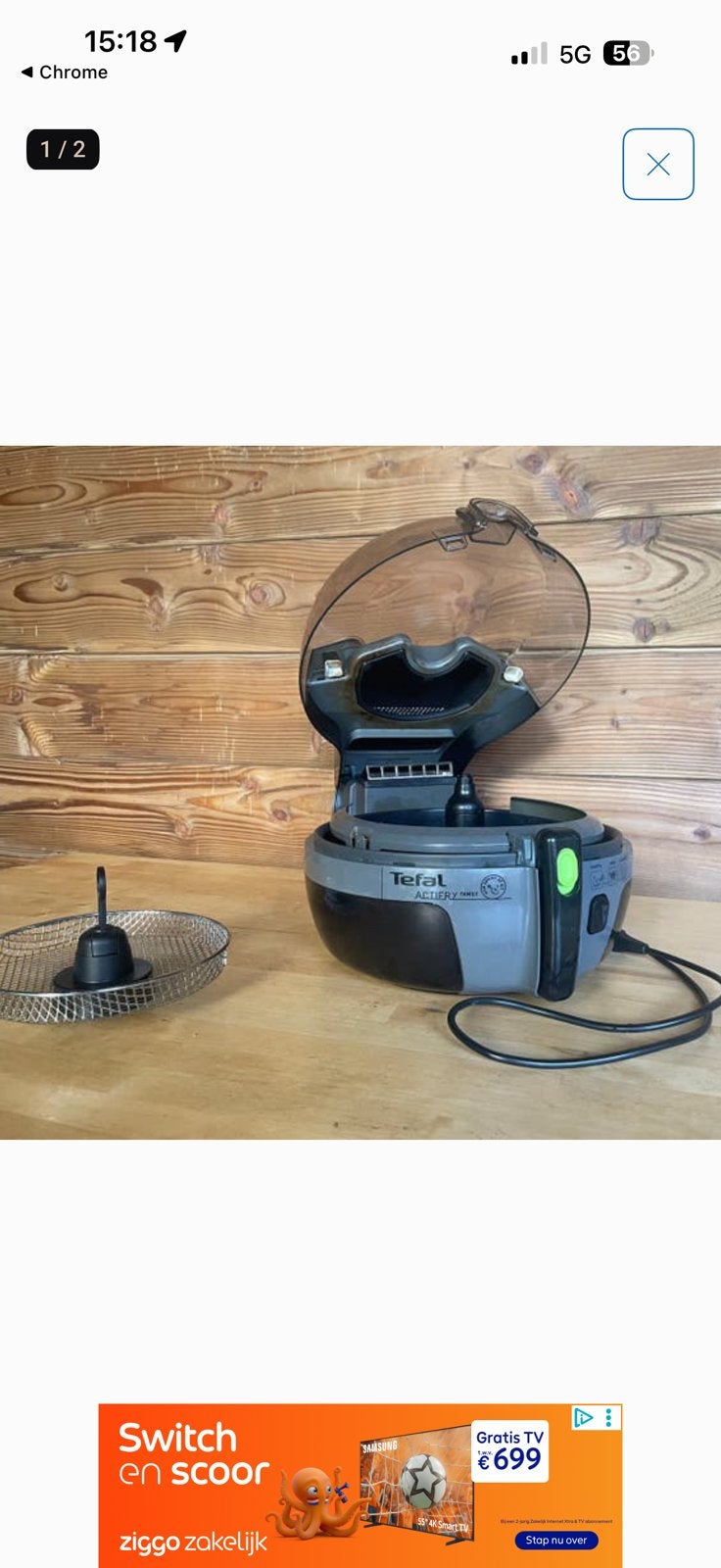 Actifry xxl zwart voor onderdelen, Witgoed en Apparatuur, Airfryers, Ophalen of Verzenden, Airfryer XXL