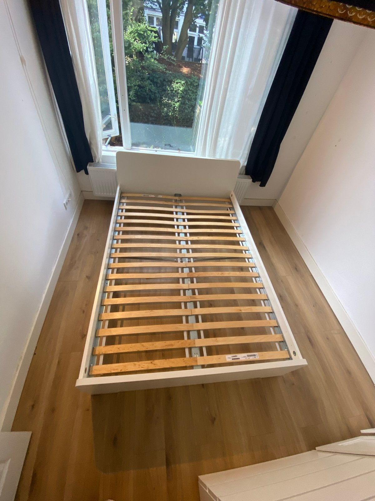 Ikea bed 140x200 met lattenbodem, Huis en Inrichting, Ophalen, Gebruikt, Wit, Tweepersoons