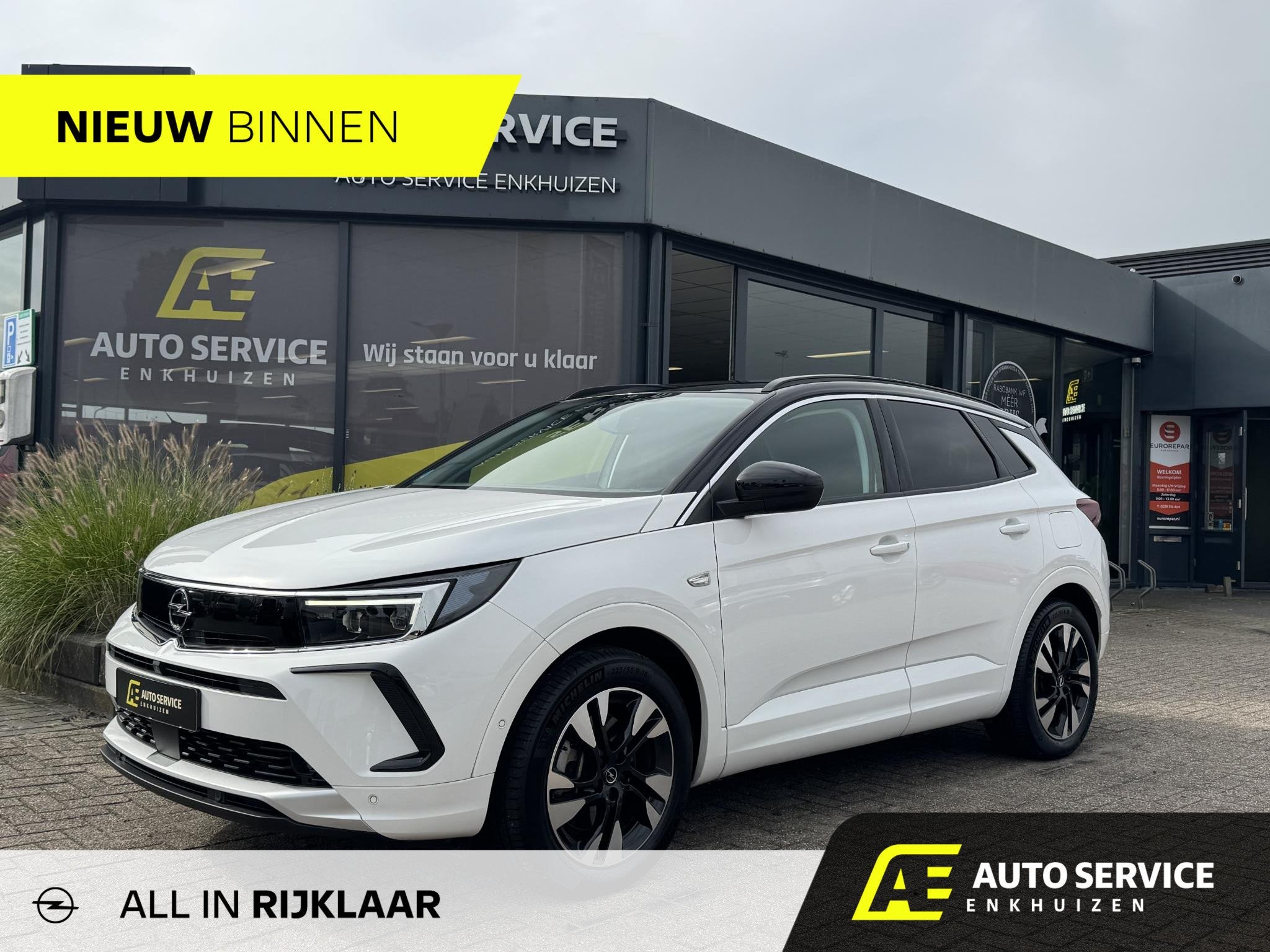 Opel Grandland 1.6 Turbo Plug-In Hybrid Level 3 Als nieuw! e, Auto's, Euro 6, 4 cilinders, Leder en Stof, Wit