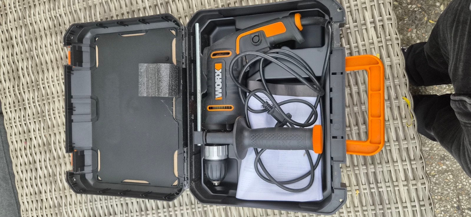 Worx Klopboormachine WX317.2 - 600W - Zo goed als nieuw, Doe-het-zelf en Verbouw, Gereedschap | Boormachines, 600 watt of meer