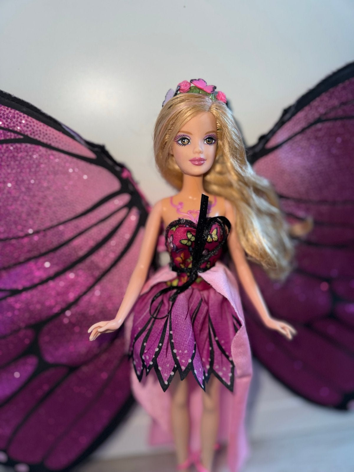 Barbie Mariposa Vlinder Fee Pop met Roze Vleugels, Ophalen of Verzenden, Gebruikt, Barbie