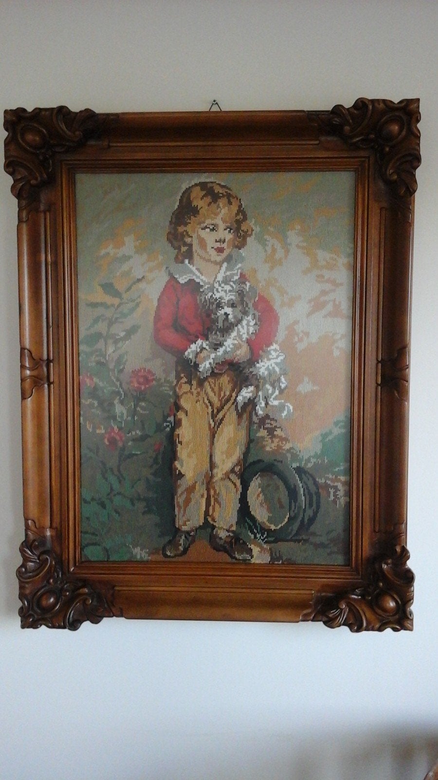 Houten schilderijlijst met houtsnijwerk, Antiek en Kunst, Ophalen
