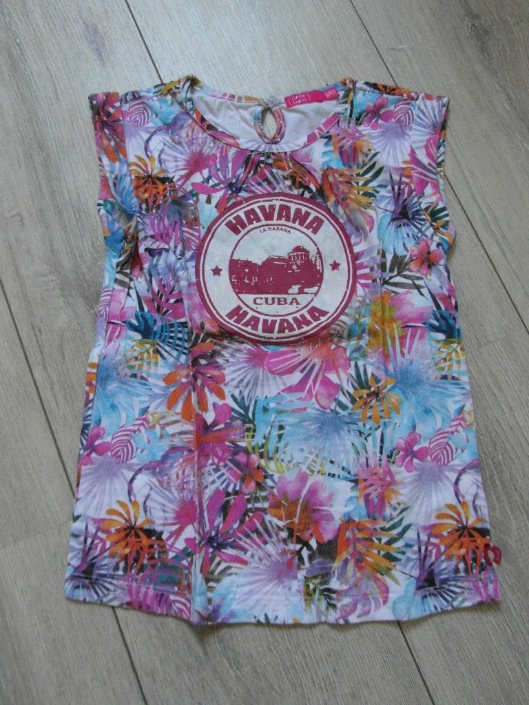 Cakewalk - Leuk zomers bloemen shirtje - 122 - 128, Cakewalk, Meisje, Ophalen of Verzenden, Zo goed als nieuw