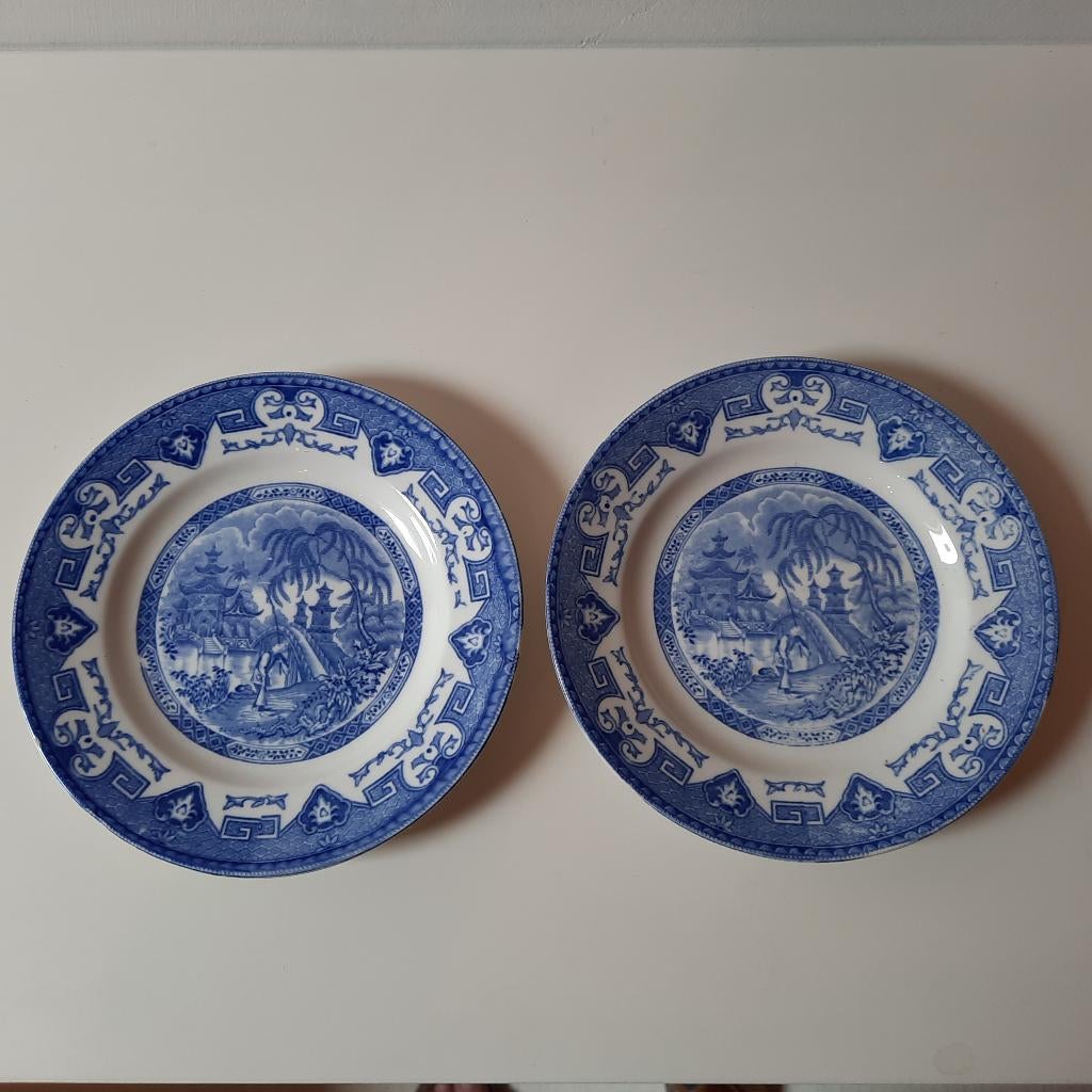 Yeddo Boch Frères La Louvière België broodbordje 2 stuks, Antiek en Kunst, Antiek | Servies los, Ophalen of Verzenden
