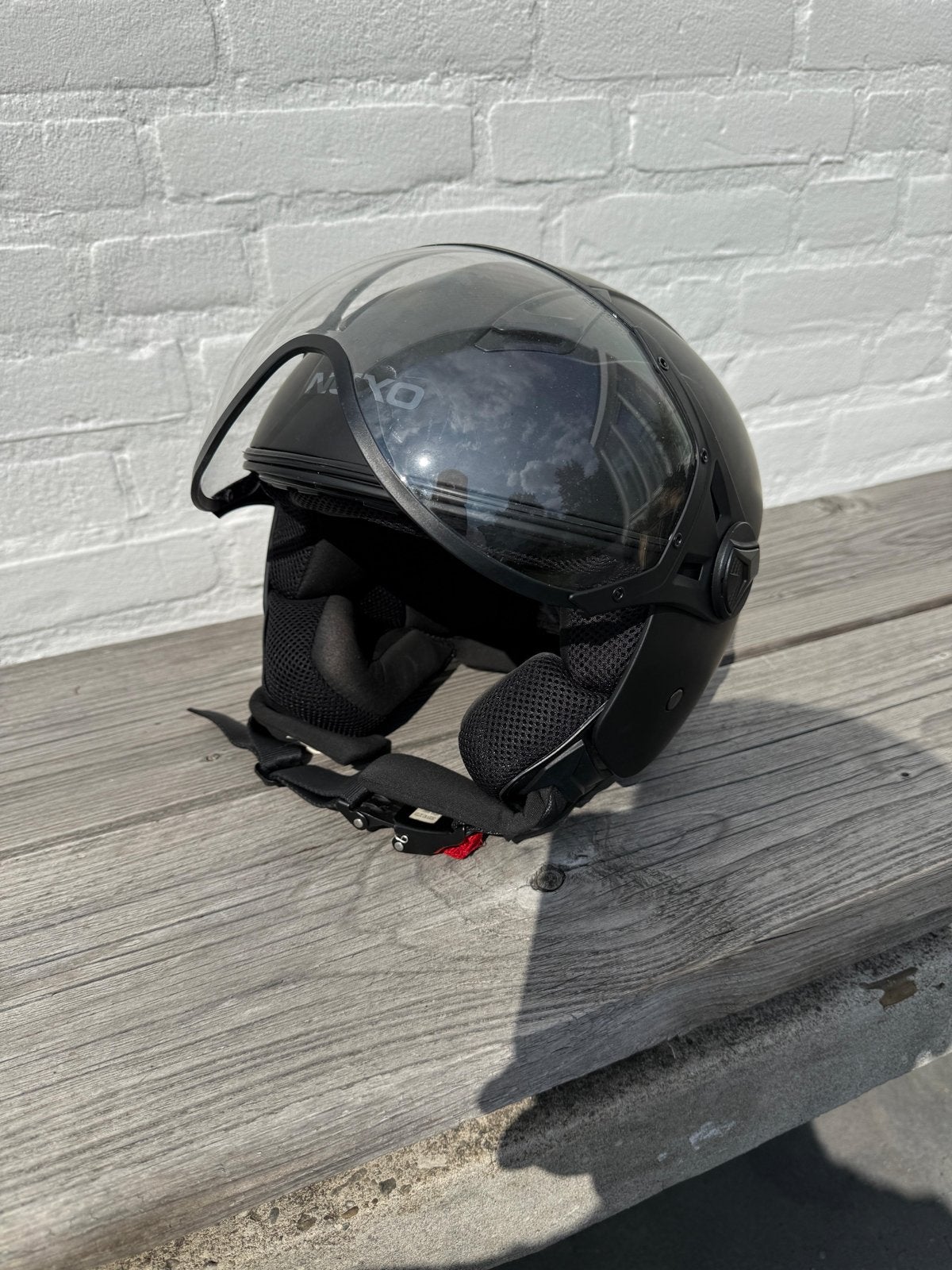 Nexo scooterhelm mat zwart - XS, Fietsen en Brommers, Ophalen, Zo goed als nieuw, Medium