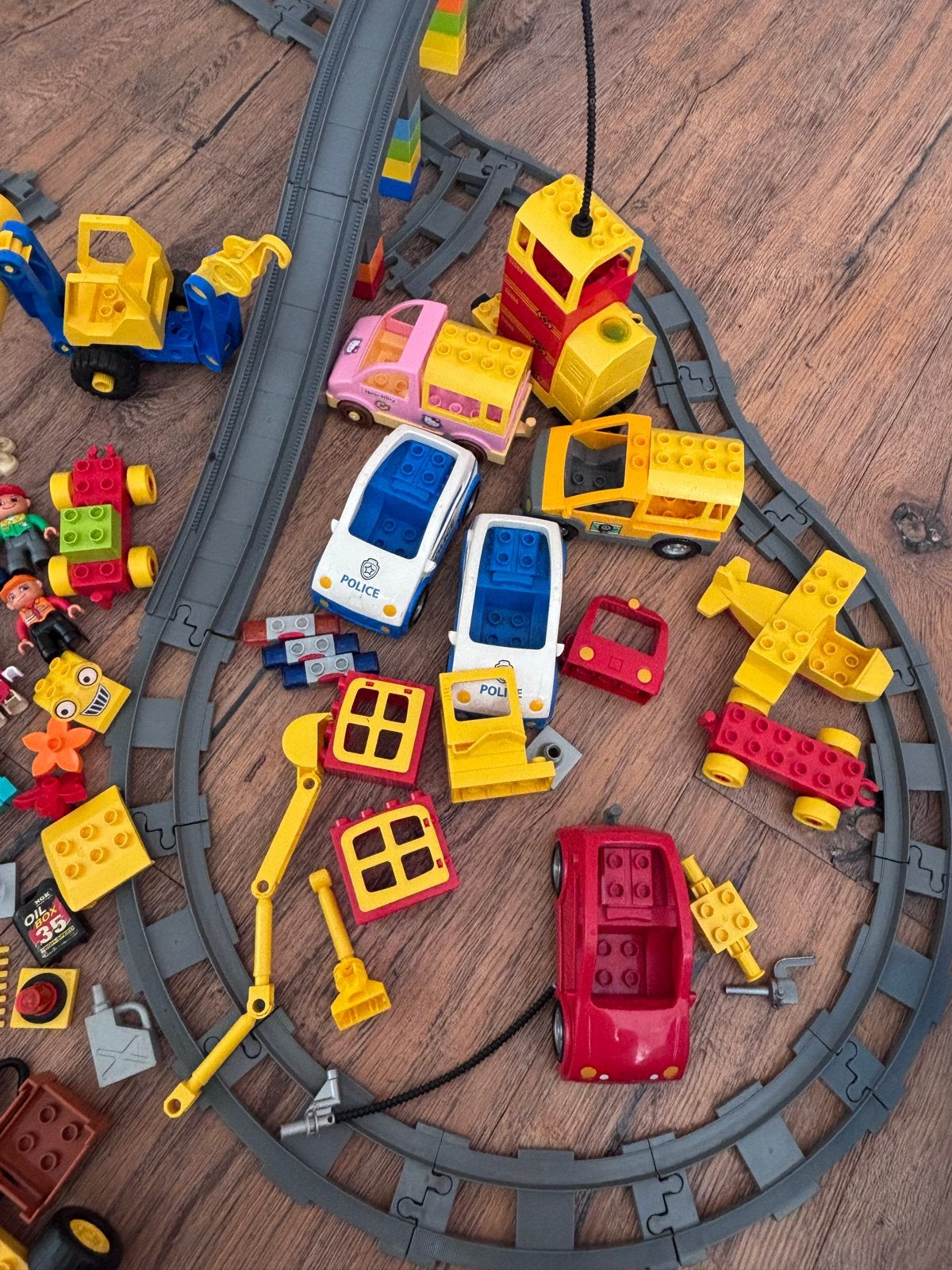 Grote IKEA tas vol met Duplo LEGO, incl. treinbaan, Ophalen, Gebruikt, Duplo, Inclusief accessoires