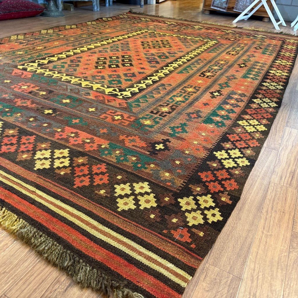 kelim tapijt handgeweven - 312 x 200 cm - Gratis bezorgd