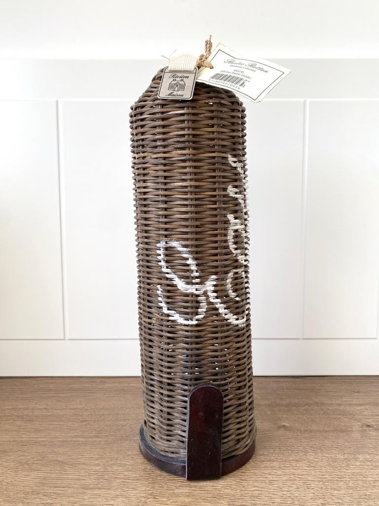 Rivièra Maison Rustic Rattan Flessenhouder, Ophalen of Verzenden, Natuurlijk materiaal, Bruin, Landelijk