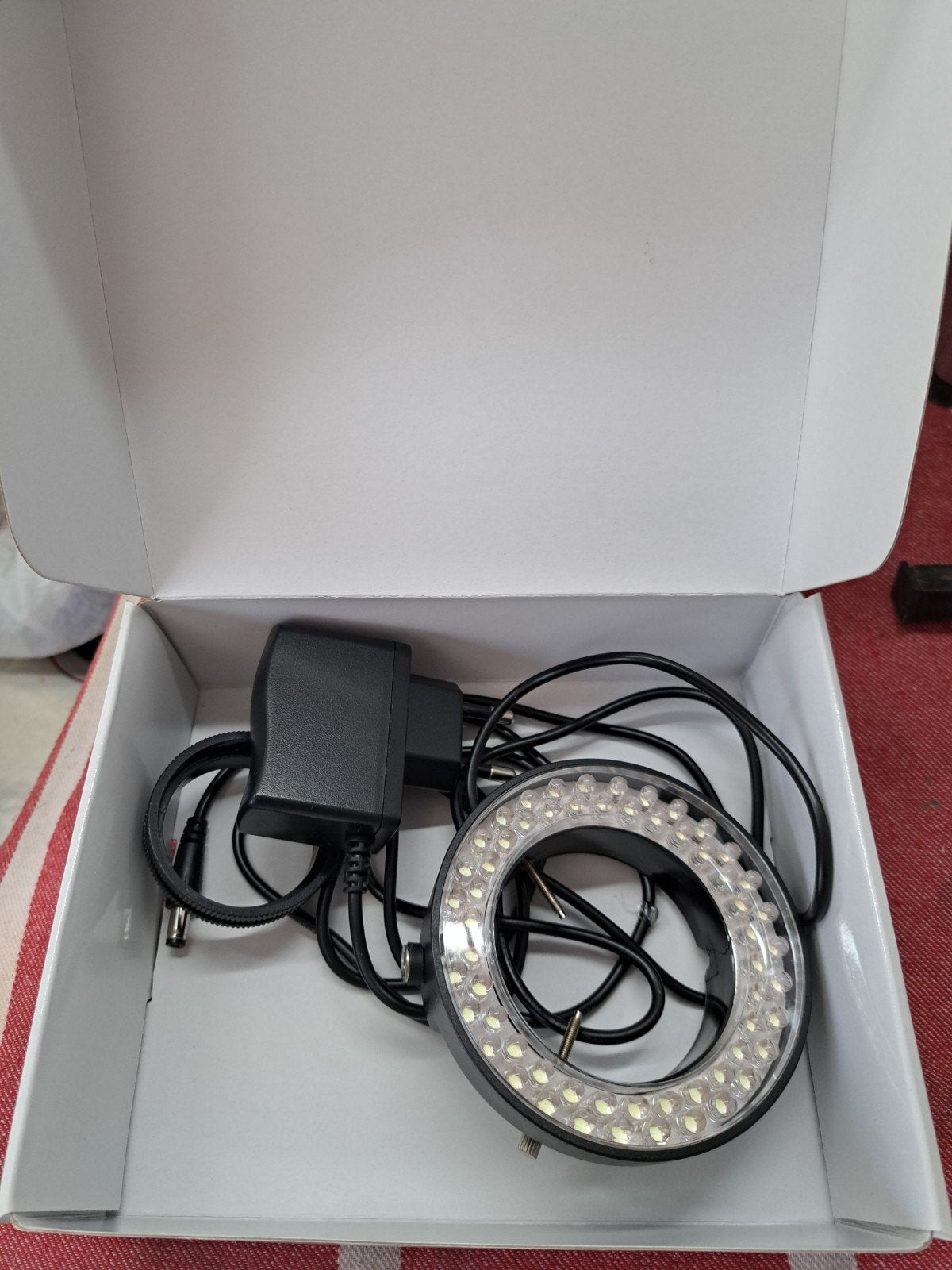 LED Ringlicht voor Macrofotografie met Adapter, Belichting, Ophalen of Verzenden, Zo goed als nieuw