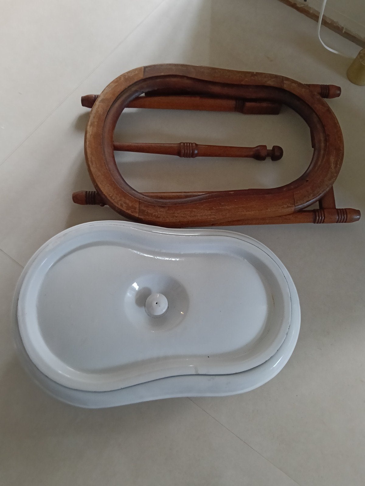 antiek emaille bidet badje, Antiek en Kunst, Ophalen