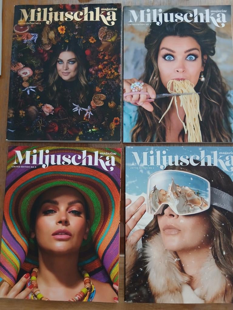 Miljuschka Magazine - Complete set van 4 edities, Ophalen of Verzenden, Zo goed als nieuw, Glossy