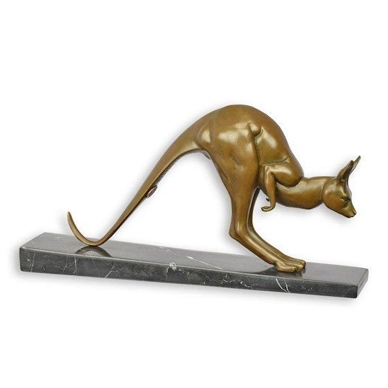 bronzen beeld van een kangoeroe, Ophalen of Verzenden
