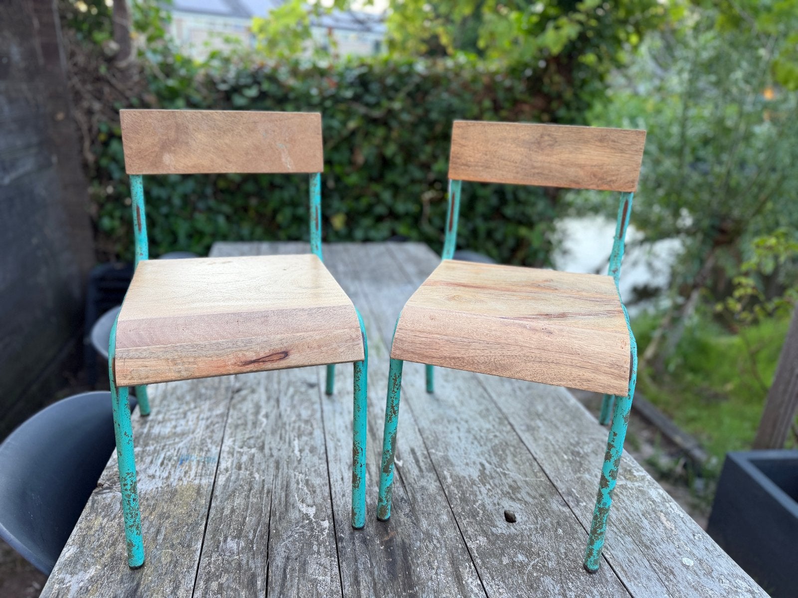 Kidsdepot Retro kinderstoeltjes - Set van 2, Huis en Inrichting, Stoelen, Ophalen, Twee, Overige kleuren, Zo goed als nieuw
