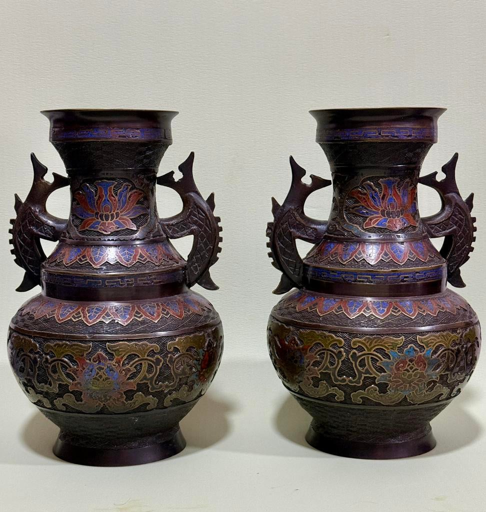 Chinese vazen brons, Ophalen of Verzenden