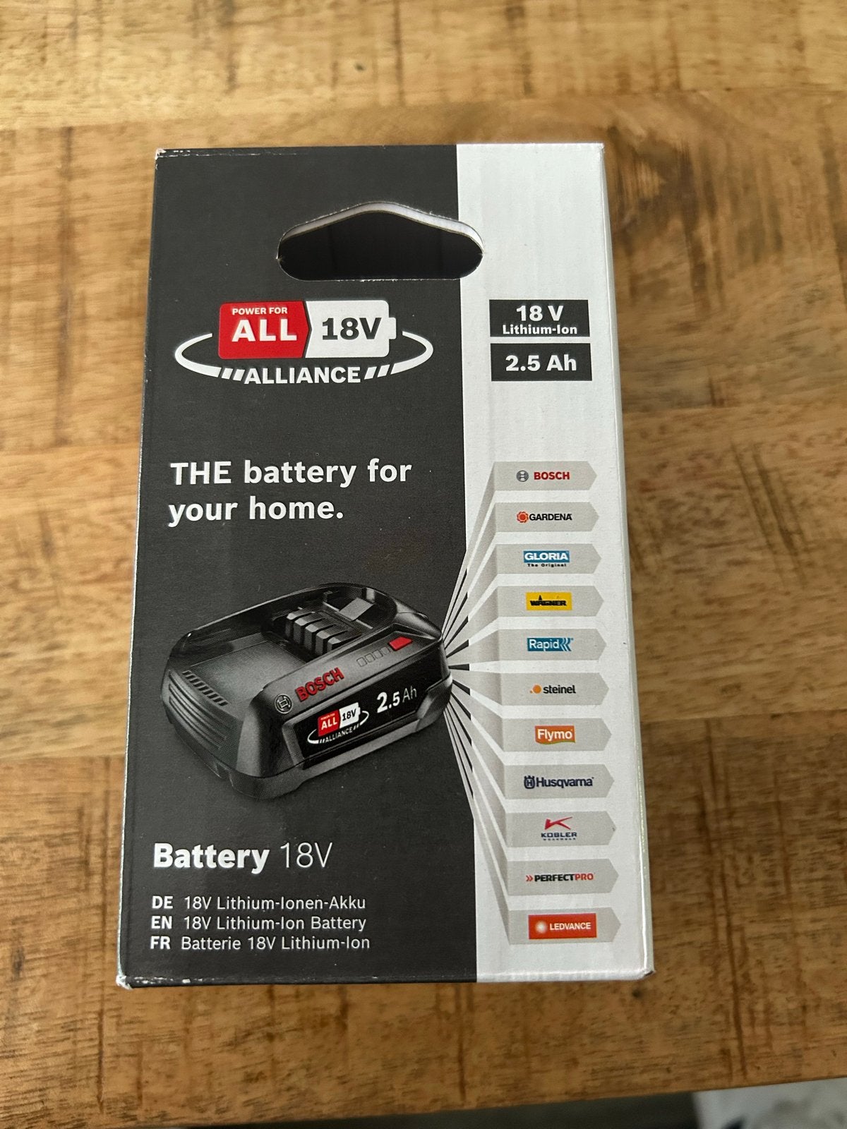 Bosch Home & Garden PBA 18V 2.5Ah Li-ion Accu, Ophalen, Nieuw