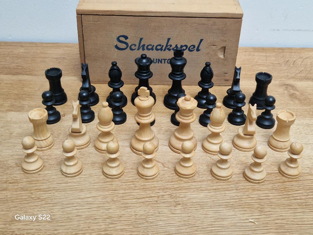 Schaakspel hout - STAUNTON, Hobby en Vrije tijd, Ophalen of Verzenden, Zo goed als nieuw
