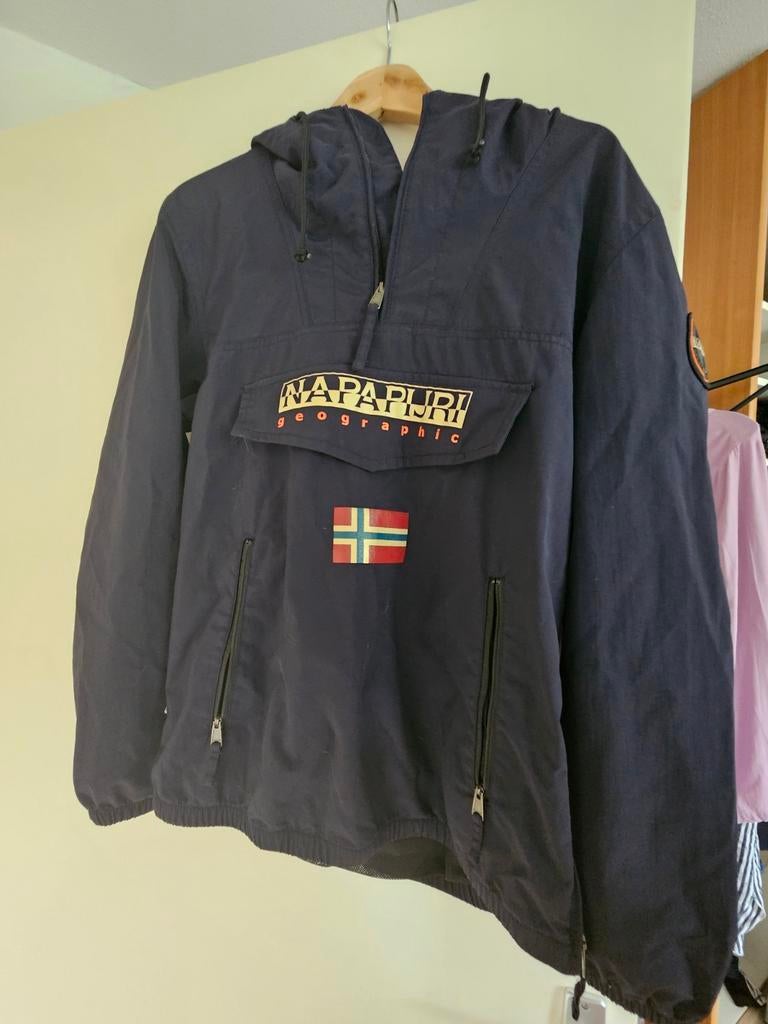 Napapijri jas maat 16, 170  (ook een S), Ophalen of Verzenden, Zo goed als nieuw, Maat 46 (S) of kleiner, Blauw