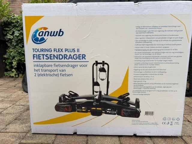 ANWB TOURING FLEX PLUS II fietsendrager, Auto diversen, Fietsendragers, Ophalen, Zo goed als nieuw, 2 fietsen, Trekhaakdrager
